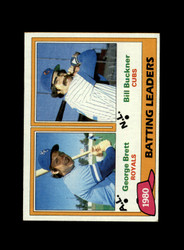 1981 BRETT BUCKNER TOPPS #1 BATTING LEADERS *G0416