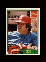 1981 PETE ROSE TOPPS #8 PHILLIES *G0436