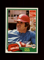 1981 PETE ROSE TOPPS #8 PHILLIES *G0443