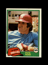 1981 PETE ROSE TOPPS #8 PHILLIES *G0453