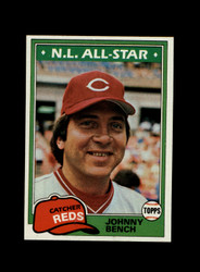 1981 JOHNNY BENCH TOPPS #600 REDS *G0455