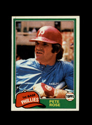 1981 PETE ROSE TOPPS #8 PHILLIES *G0457