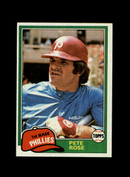 1981 PETE ROSE TOPPS #8 PHILLIES *G0462