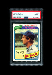 1980 GEORGE BRETT TOPPS #450 ROYALS PSA 8