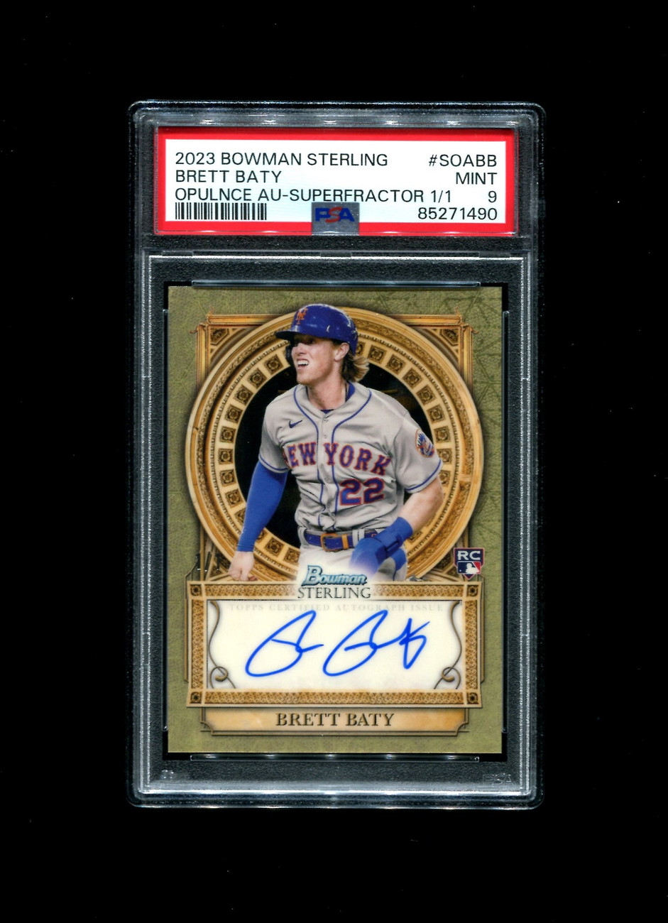 Brett Baty 1st bowman chrome auto PSA 9 popular