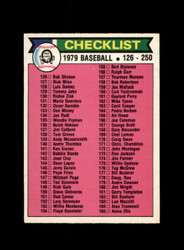 1979 CHECK LIST 126-250 O-PEE-CHEE #242 BASEBALL *G9364