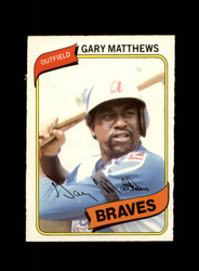 1980 GARY MATTHEWS O-PEE-CHEE #186 BRAVES *G9590