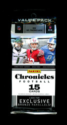 2022 CHRONICLES FOOTBALL 15 CARD VALUE 2 PACK LOT
