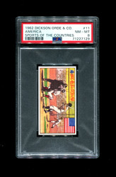 1962 BABE RUTH SPORTS OF THE COUNTRIES DICKSON ORDE & CO. #11 AMERICA PSA 8