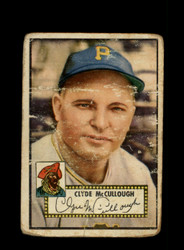 1952 CLYDE MCCULLOUGH TOPPS #218 PIRATES POOR *R8319