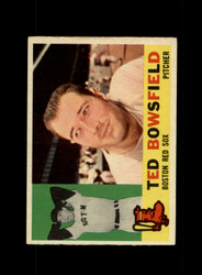 1960 TED BOWSFIELD TOPPS #382 RED SOX *6985