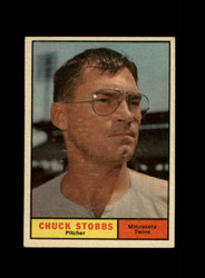 1961 CHUCK STOBBS TOPPS #431 TWINS *R4153