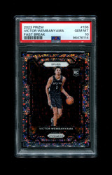 2023 VICTOR WEMBANYAMA PRIZM #136 FAST BREAK ROOKIE PSA 10