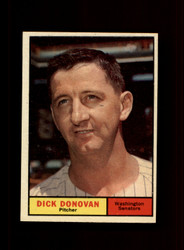 1961 DICK DONOVAN TOPPS #414 SENATORS *R8492