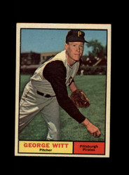 1961 GEORGE WITT TOPPS #286 PIRATES *R8513