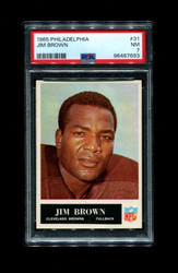 1965 JIM BROWN PHILADELPHIA #31 BROWNS PSA 7