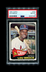 1965 LOU BROCK TOPPS #540 CARDINALS PSA 8