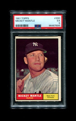 1961 MICKEY MANTLE TOPPS #300 YANKEES PSA 5