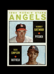 1964 GATEWOOD SIMPSON TOPPS #127 ROOKIE STARS ANGELS *6104