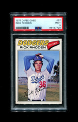 1977 RICK RHODEN O-PEE-CHEE #57 DODGERS PSA 9