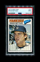 1977 GRAIG NETTLES O-PEE-CHEE #217 YANKEES PSA 9