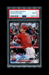 2018 SHOHEI OHTANI TOPPS HOLIDAY #17 ANGELS ROOKIE PSA 10