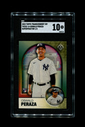 2023 OSWALD PERAZA TOPPS TRANSCENDENT VIP 1/1 SUPERFRACTOR SGC 10