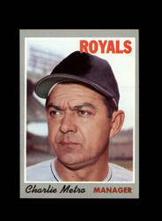 1970 CHARLIE METRO TOPPS #16 ROYALS *R6453