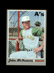 1970 JOHN MCNAMARA TOPPS #706 A'S *G5995