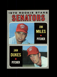 1970 MILES DUKES TOPPS #154 SENATORS *R2030