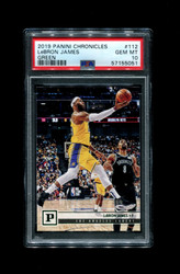 2019 LEBRON JAMES CHRONICLES #112 GREEN LAKERS PSA 10