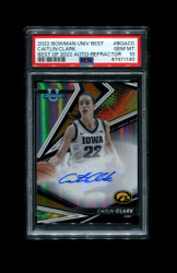 2022 CAITLIN CLARK BOWMAN U BEST OF IOWA REFRACTOR AUTO PSA 10