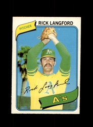 1980 RICK LANGFORD O-PEE-CHEE #284 A'S *R8860