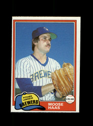 1981 MOOSE HAAS O-PEE-CHEE #327 BREWERS GRAY BACK *R8933