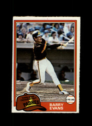 1981 BARRY EVANS O-PEE-CHEE #72 PADRES GRAY BACK *R8938