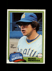 1981 MARIO MENDOZA O-PEE-CHEE #76 RANGERS GRAY BACK *R8943