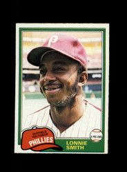 1981 LONNIE SMITH O-PEE-CHEE #317 PHILLIES GRAY BACK *R8945