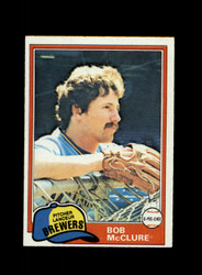 1981 BOB MCCLURE O-PEE-CHEE #156 BREWERS GRAY BACK *R8949