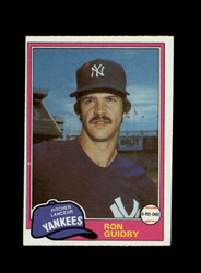 1981 RON GUIDRY O-PEE-CHEE #250 YANKEES GRAY BACK *R8950