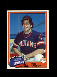 1981 RON HASSEY O-PEE-CHEE #187 INDIANS *R8957