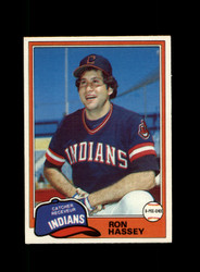 1981 RON HASSEY O-PEE-CHEE #187 INDIANS *R8958