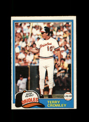 1981 TERRY CROWLEY O-PEE-CHEE #342 ORIOLES *R9004