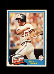 1981 RICH DAUER O-PEE-CHEE #314 ORIOLES *R9007