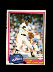 1981 TOM UNDERWOOD O-PEE-CHEE #114 YANKEES *R9035