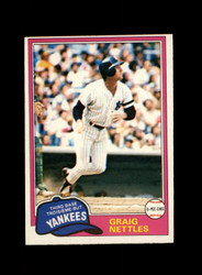 1981 GRAIG NETTLES O-PEE-CHEE #365 YANKEES *R9066