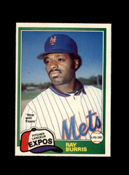 1981 RAY BURRIS O-PEE-CHEE #323 EXPOS *R9076