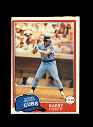 1981 BARRY FOOTE O-PEE-CHEE #305 CUBS *R9167