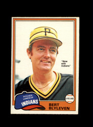 1981 BERT BLYLEVEN O-PEE-CHEE #294 INDIANS *R9232