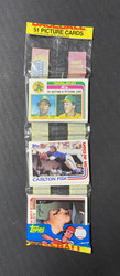 1982 TOPPS RACK PACK⭐CARLTON FISK HENDERSON/A'S LEADERS TOP