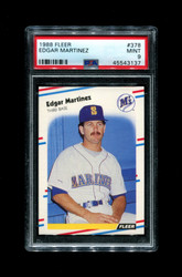 1988 EDGAR MARTINEZ FLEER #378 ROOKIE MARINER PSA 9